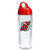 Tervis 1230936 NHL New Jersey Devils Primary Logo Tumbler with Emblem and Red with Gray Lid 24oz Water Bottle, Clear