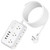Extension Cord 15 ft, Flat Plug Power Strip Surge Protector with 6 Widely Outlets 4 USB Ports, Outlet Extender Long Cord, Mount, Overload Surge Protection, Multiple Outlets for Indoor Home Office