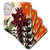 3dRose CST_175443_2 Large Colorful Dahlias in Light Lavender, Burgundy & Orange Soft Coasters, (Set of 8)