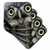 3dRose CST_9927_2 Little Owl, Athena Noctua, Aragon Spain Europe-Soft Coasters, Set of 8