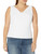 Calvin Klein Women's Plus Size Pleat Neck Cami, White 2, 1X