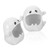 SEWACC 2pcs Halloween Decorations Home Decor Ash Tray Gifts The Gift Candle Holder Candles Halloween Candle Stand Ghost Festival Tealight Holder Office Ornament Rack Ceramics
