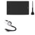 BoxWave Cable Compatible with Huion Inspiroy H580X - AllCharge miniSync, Retractable, Portable USB Cable - Jet Black