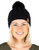 Funky Junque Women's Confetti Knit Chenille Beanie - Solid Black
