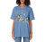 Disney Mickey Minnie And Pluto Oh What Fun Christmas Sled Adult Oversized Vintage T-Shirt