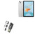 BoxWave Cable Compatible with Blackview Tab 13 - MagnetoSync Mini Adapter, Magnet Charging Cable USB Type-C Micro USB - Jet Black