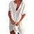 Cotton Linen Dresses for Women, 2023 Summer Casual Short Sleeve T Shirt Dress Loose Fit V Neck Plain Beach Dress Midi Dresses for Women Formal 2023 Vestidos De Mujer White