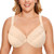 DELIMIRA Women's Front Closure Bras Plus Size Lace Full Coverage Underwire Unlined Bra Beige 42C