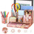 Tecbeauty Desk Organizers and Accessories Office Supplies Mesh Desk Organizer Caddy with 8 Compartments + Pen Holder / 72Pcs Clips Set for Office, Home, School (Rose Gold) Tecbeauty Desk Organizers and Accessories Office Supplies Mesh Desk Organizer Caddy with 8 Compartments + Pen Holder / 72Pcs Clips Set for Office, Home, School (Rose Gold)