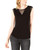 Bar III | Mesh-Inset T-Shirt | Deep Black | XS
