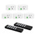 Sonsonai Wireless Remote Control Outlet Plug, Remote Light Switch Kit for Lights, Fans, Small Appliance, Long Range White (5 Outlets + 2 Remotes) 1800W/15A white black (RSL010R/RSL020T-B)