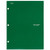 Five Star 4 Pocket Folder, 2 Pocket Folder plus 2 additional Pockets, Green (72091)