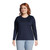 Lands' End Women Relaxed Supima Long Sleeve Crew Radiant Navy Regular Medium