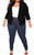Women Plus Size Casual Blazer Open Front Long Sleeve Work Office Cardigan Jackets Black XLarge