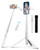 Starkou 60" Selfie Stick, Phone Tripod with Wireless Remote, Extendable Selfie Stick Tripod Compatible with 4''-7'' iPhone and Android Phones(White)