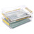 BTSKY 2 Pack Clear Plastic File Storage Boxes with Latching Lids Stackable File Protector Case Organizer Portable Plastic Storage Containers for A4 File Paper Office Documents Holder (Big, Yellow)