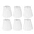 Modern Barrel Lamp Shades Set of 6, White Lampshade Clip on Lamp Shade Mesh Small Lampshade for Table Chandelier Wall Lamp