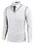 COOFANDY Men's Vest Sweater V Neck Relaxed Fit Casual Sleeveless Cable Knit Pullover White