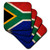 3dRose South African Flag (Set of 4) Ceramic Tile Coasters