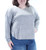 bar III Womens Curved Hem Knit Sweater, Grey, XX-Large