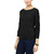 I-N-C Womens Ruched-Sleeve Knit Sweater, Black, Large