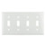Sunlite 50537-SU E104/W 4 Gang Toggle Switch Plate, White
