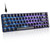 LexonElec T8 60% Mechanical Gaming Keyboard, RGB Backlit Compact Mechanical Keyboard, Blue Switches, Spill Resistant, Customizable Key Macro Function, for PC Gamers and Office Typists (Black)