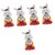 VOSAREA 5pcs Rabbit Doll Ornament Office Desk car Mini Animal Figurines car Dashboard Decor Mini Bunny Statue Collectible Figurines Bunny Figurines Miniature Bunny Adornment Cake