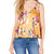 bar III Womens Ruffle Hem Knit Blouse, Yellow, XX-Large