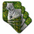 3dRose CST_4830_3 White Tiger Ceramic Tile Coasters, Set of 4