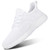 Flysocks Slip On Sneakers for Men-Fashion Sneakers Walking Shoes Non Slip Lightweight Breathable Mesh Running Shoes Comfortable All White 8