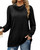 Bulotus Fall Sweaters for Women Trendy, Turtle Neck Sweaters to Wear with Leggings Plus Size Tunic Sweater for Work Trendy Cowl Neck Fall Tops Fashion 2023 Winter Comfy Pullover, Black, XXL