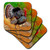 3dRose Thanksgiving Tom - Ceramic Tile Coasters, set of 4