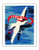 Pacifica Island Art Peace Dove - Sabena, Belgian World Airlines - Vintage Airline Travel Poster by Gaston Bogaert 1947 - Fine Art Print - 11in x 14in