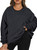 Eytino Women Plus Size Sweatshirts Long Sleeve Crew Neck Casual Oversized Soft Pullover Tops Shirts,3X Black