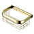 Cabilock square basket shower basket brass plating basket sponge storage basket soap basket shampoo holder Quartet