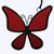 Handcrafted Red Butterfly Suncatcher Stained Glass Ornament
