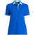 Lands' End Womens Short Sleeve Mesh Polo Royal Cobalt Madras Regular Large