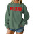 IZYJOY Women Christmas Sweatshirt Xmas Glitter Patch Merry Letter Pullover Tops Crewneck Merry Chenille Patch Long Sleeve Top(Green,X-Large)