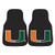 FANMATS NCAA University of Miami Hurricanes Nylon Face Carpet Car Mat