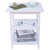 AERATI Side Table 3 Tier Shelves End Table Nightstand Solid Frame Bedroom Wooden White