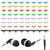 Ladont 100 Pack Bulk Kids Earbuds for Classroom, Student Wired Headphones in Ear Earbuds for School Librariy, 3.5mm Multi Colored Wholesale Earphones for Chromebook Laptop PC