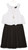 Amy Byer Girls' Halter Popover Dress with Decorative Trim at Waist, Off White/Black, 16