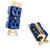 Tertullus High End Duplex Receptacle 20 Amp 125/250 Volt Audiophile Electrical Wall Outlets,2-Pole,Grounding,Blue with Fixing Bracket (Gold Plated)