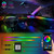 Acrylic Interior Car LED Strip Light with Wireless APP, RGBIC Dreamcolor 2 in 1 Ambient Lighting Kits, 16 Million Colors Sound Active Function Car Neon Lights, Sync to Music (dreamcolor 2 in 1)