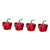 DECHOUS 4pcs Crystal Vegetable Figurine Crystal Tabletop Ornament Car Crystal Figurine Crystal Chili Ornament Clear Ornaments Chili for Home Crystal Glass Bell Pepper Office Crystal Fruit