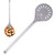 The Italian Kitchen Perforated Pizza Turning Peel - 8 Inch with 14 Inch Handle, Lightweight Aluminum Turning Pizza Peel