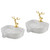Cabilock 2pcs Ceramic Drain soap Dish Porcelain soap Dish soap Container bar soap Dish Porcelain soap Holder soap Plate self draining soap Tray Premium soap Dish Deer White Phnom Penh Alloy