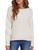 PULI Womens Long Sleeve Pullover Sweater Ribbed Knit Boatneck Solid Loose Casual Sweater Beige