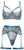 Coquette Womens Teal & Rose Gold Bra Lingerie Set, Blue, Small US